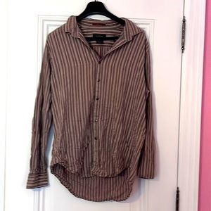 EUC Mens Calvin Klein Jeans Striped Dress Shirt Sz L